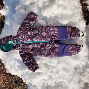 Patagonia Baby Snow Pile One Piece Multicolor Snow Suit Ages 6-12 Months